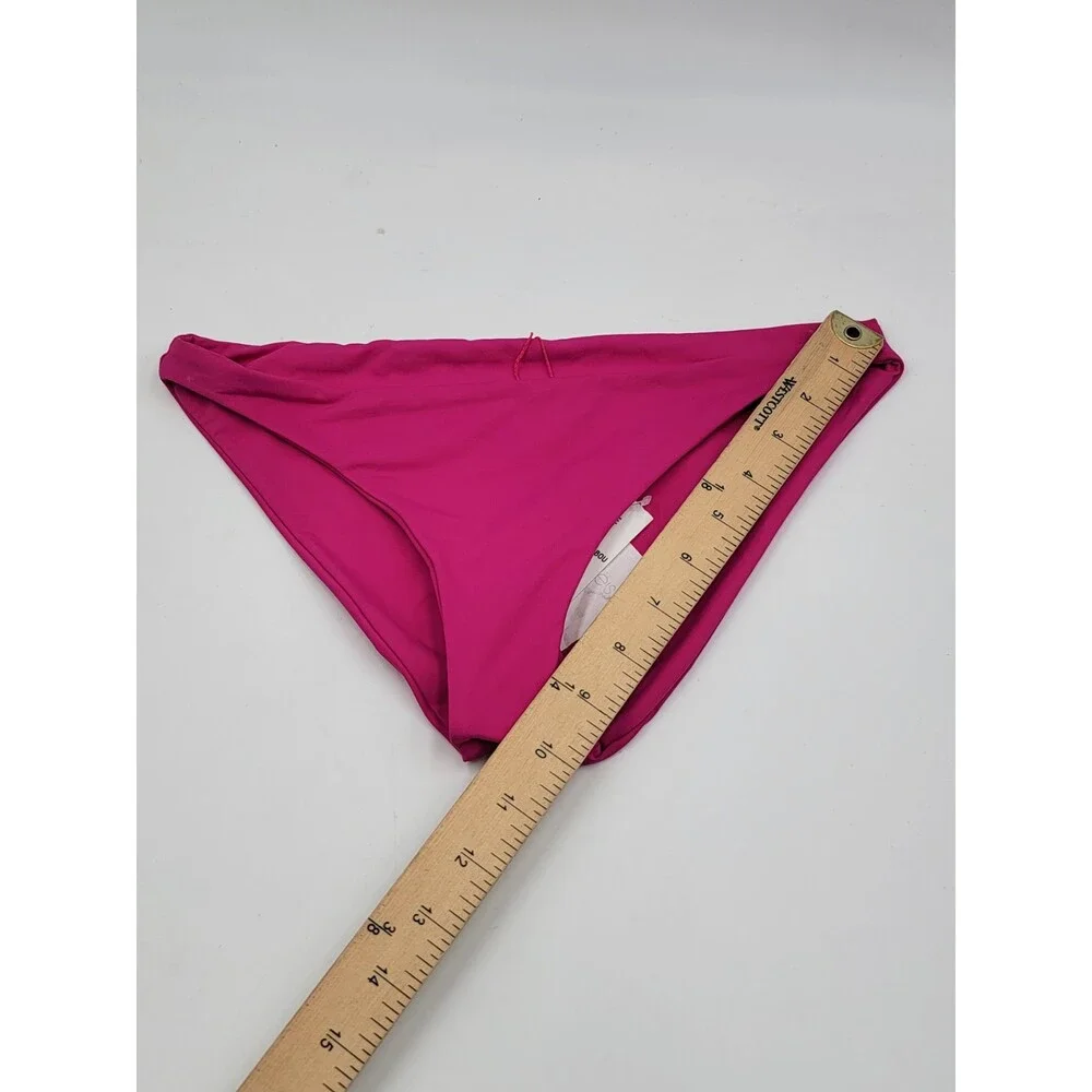 L*Space Camacho Bikini Bottom Women's XS Bougainville Solid Full Coverage